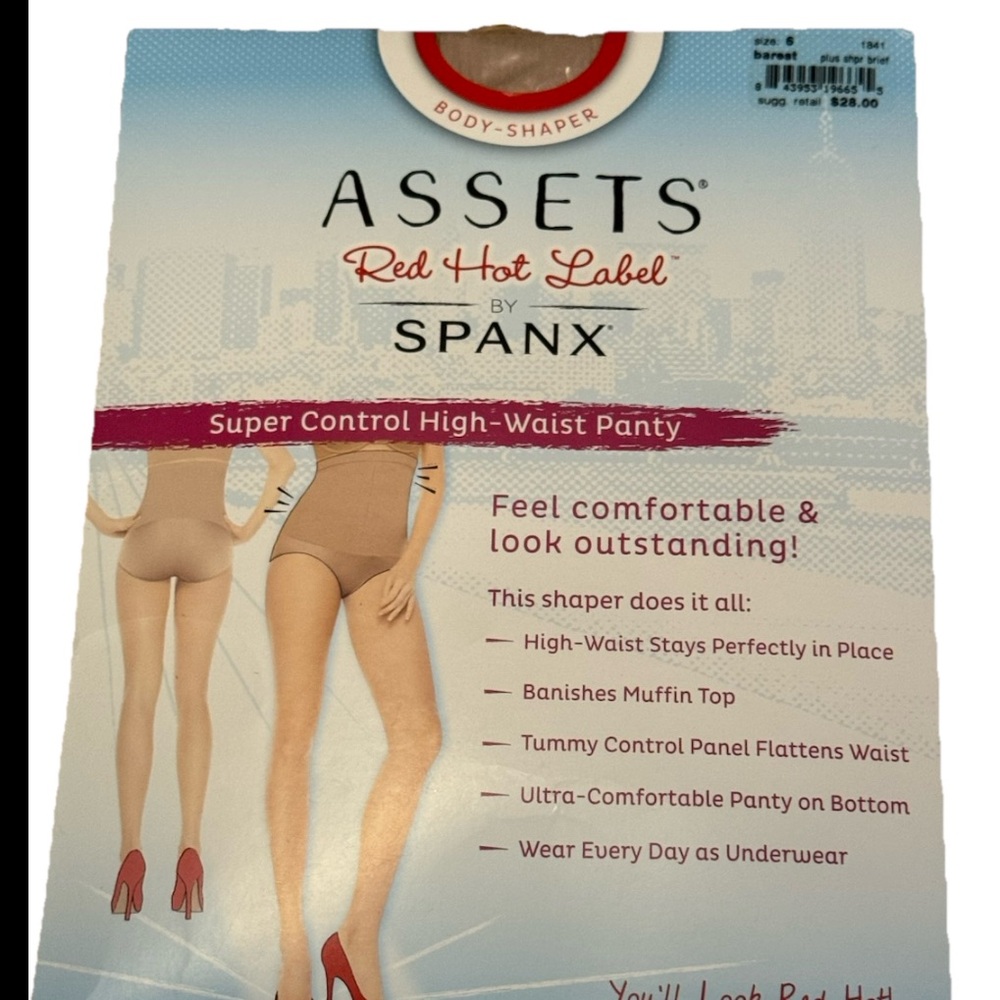 Spanx Assets Red Hot Label Super Control High Waist Panty Sz 6 Shaper NEW Barest